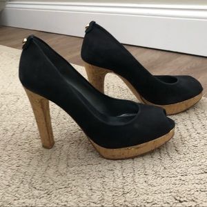 Stuart Weitzman Black Sued Heels Size 7